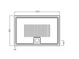 Душевой поддон Hatria LIF.ST 120х80 см белый матовый A0YXE825