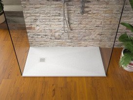 Душовий піддон Hatria Petra H3 Ardesia 100x80 см з сифоном кераміка білий PA12008000100