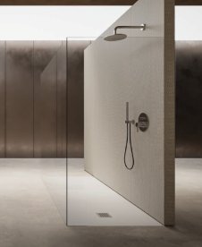 Душовий піддон Hatria Petra H3 Ardesia 100x80 см з сифоном кераміка білий PA10008000100