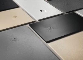 Душовий піддон Hatria Petra H3 Ardesia 140x70 см з сифоном кераміка цемент PA1400700071T