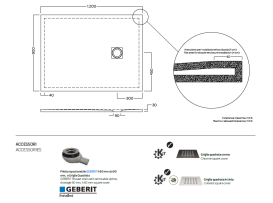 Душевой поддон Hatria Petra H3 Levigato 120x90 см с сифоном керамика черный матовый PL1200900020T