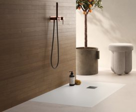 Душевой поддон Hatria Petra H3 Levigato 90x70 см с сифоном керамика белый PL09007000110