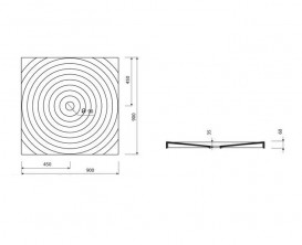 Душевой поддон Marmorin Rosa 90х90 см искусственный камень белый 250 090 2xx