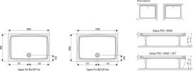 Душевой поддон из литого мрамора Ravak Gigant Pro 100x80 Flat прямоугольный белый XA03G411010