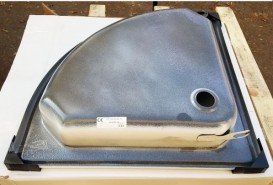 Душовий піддон Koller Pool 70x70 см напівкруглий сталь білий C00C1200E