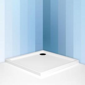 Душевой поддон Koller Pool Flat Kvadro 80x80 см квадратный акрил белый 8KP0118