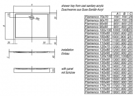 Душовий піддон Kolpa San Flamenco 110×80 см акрил білий з панеллю 533810