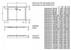Душевой поддон Kolpa San Flamenco 120×70 см акрил белый с панелью 571100