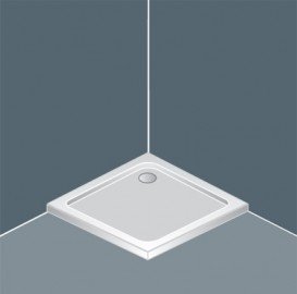 Душовий піддон Kolpa San Hora Stone 100х80 см литий мармур білий 597260