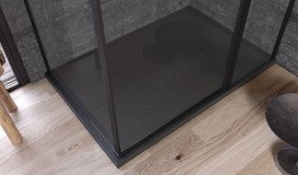 Душевой поддон Kolpa San Limbo 120х90 см литой мрамор антрацит 551170