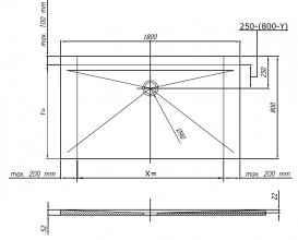 Душевой поддон Kolpa San Re-walk 180х80 см литой мрамор белый 597800