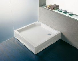 Душевой поддон Kolpa San Rock 100×100 см акрил белый с панелью 902190