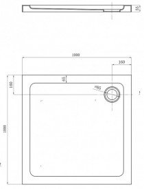 Душовий піддон квадратний Devit Comfort 100х100 см акрил білий з сифоном FTR2223