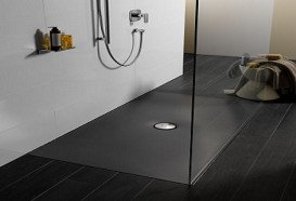 Душевой поддон Laufen Indura 100х100х2,5 см эмалированная сталь с покрытием Antislip антрацит H2150726760401