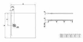 Душовий піддон Laufen Pro 140х140 см композитний матеріал Marbond бетон H2129580790001