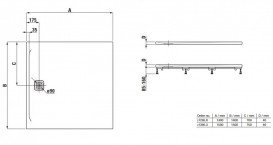 Душевой поддон Laufen Pro 150х150 см композитный материал Marbond антрацит H2139530780001