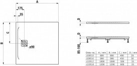 Душевой поддон Laufen Pro 80х80 см композитный материал Marbond антрацит H2109500780001