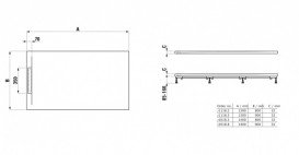 Душевой поддон Laufen Pro S 80х140 см композитный материал Marbond белый H2101830000001