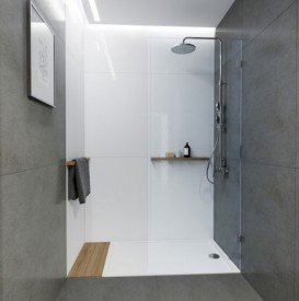 Душевой поддон прямоугольный PoolSpa Galia Flat 100х80 см с сифоном акрил белый PBKF310B0C00000