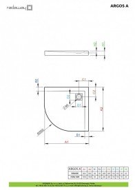 Душевой поддон Radaway Argos A 90x90 см акрил белый 4AA99-01