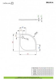 Душовий піддон Radaway Delos A 85x85 см акрил білий SDA8585-01