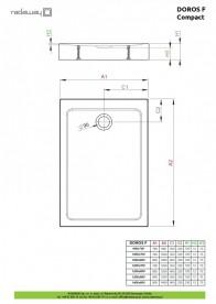 Душовий піддон Radaway Doros F Compact 140x80 см акрил білий SDRFP1480-05