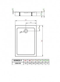 Душевой поддон Radaway Doros F Compact Stone White 120х70 под камень акрил белый SDRFP1270-05-04S