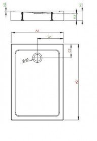 Душовий піддон Radaway Doros F Compact Stone Anthracite 120х70 під камінь акрил антрацит SDRFP1270-05-64S