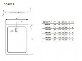Душевой поддон Radaway Doros F Stone White 120х70 под камень акрил белый SDRF1270-01-04S
