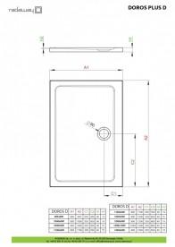 Душовий піддон Radaway Doros Plus D 120x90 см акрил білий SDRPD1290-01