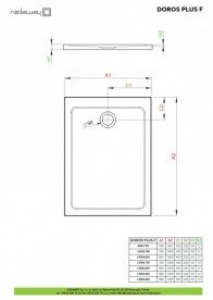Душовий піддон Radaway Doros Plus F 100x80 см акрил білий SDRFP1080-01