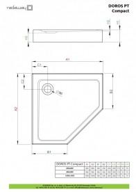 Душевой поддон Radaway Doros PT E Compact 100x80 см правый акрил белый SDRPTP1080-05R