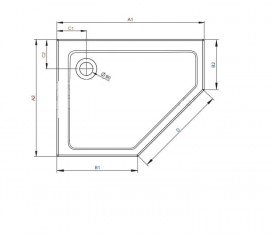 Душевой поддон Radaway Doros PT E Stone White 100х90 левосторонний под камень акрил белый SDRPT1090-01-04SL