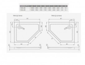 Душевой поддон Radaway Doros PT E Stone Anthracite 100х80 правосторонний под камень акрил антрацит SDRPT1080-01-64SR