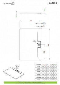 Душовий піддон Radaway Giaros D 110х90 см литий камінь білий MKGD1190-03