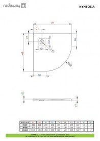 Душовий піддон Radaway Kyntos A 90x90 см литий камінь білий HKA9090-04
