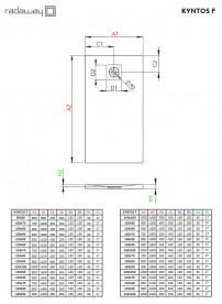 Душевой поддон Radaway Kyntos F 150х90 литьевой мрамор цемент HKF15090-74