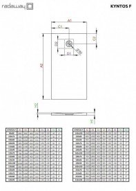 Душовий піддон Radaway Kyntos F 180х90 литтєвий мармур чорний HKF18090-54