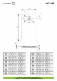 Душовий піддон Radaway Kyntos F 180x80 см литий камінь антрацит HKF18080-64