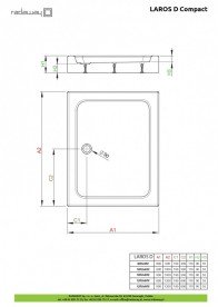 Душевой поддон Radaway Laros D Compact 100x80 см акрил белый SLD81017-01