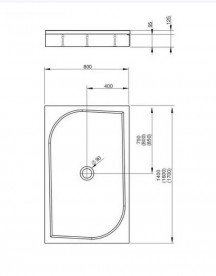 Душевой поддон Radaway Paros D 160x80 см желтый гранит MBD8016-45-1