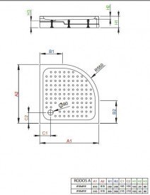 Душевой поддон Radaway Rodos A Compact 90x90 см акрил белый 4P99155-03