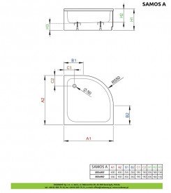 Душевой поддон Radaway Samos A 90x90 см акрил белый 4S99300-03