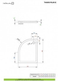Душовий піддон Radaway Tasos Plus E 100x80 см правий акрил білий STE1086-30R