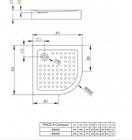 Душевой поддон Radaway Tinos A Compact 80x80 см акрил белый S4TIA8080-08