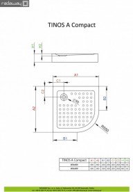 Душовий піддон Radaway Tinos A Compact 90x90 см акрил білий S4TIA9090-08