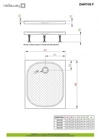 Душевой поддон Radaway Zantos F 120x90 см литой камень белый M3ZNF1290-06
