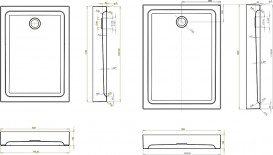 Душевой поддон Ravak Modena 110x80 см акрил белый XАU0000042