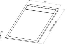 Душевой поддон Ravak Sandstone Pro 180x90 см литой мрамор серый XA03Y74O010