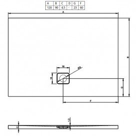 Душевой поддон Riho Basel 416 120x90 см акрил белый DC260050000000S
